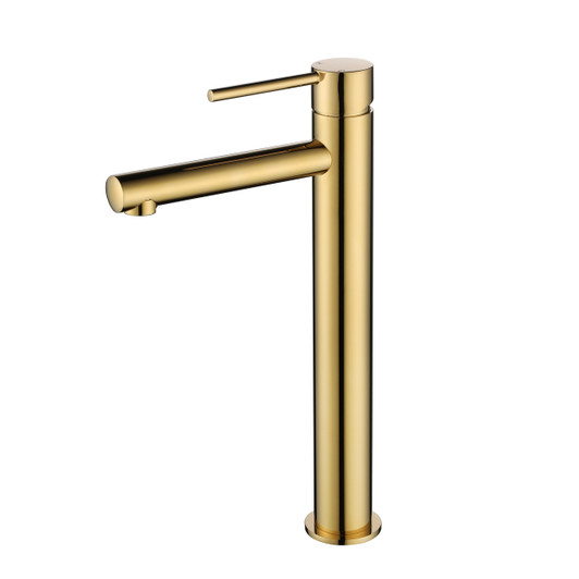 Polished Brass Star Mini High Rise Basin Mixer