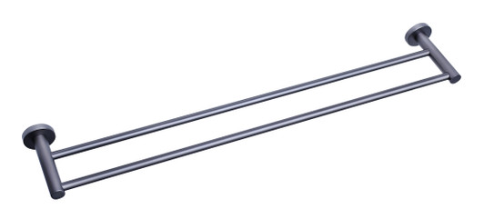 Gun metal Mirage Double Towel Rail