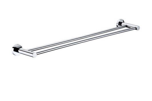 Polished Chrome Mirage Double Towel Rail 750mm
