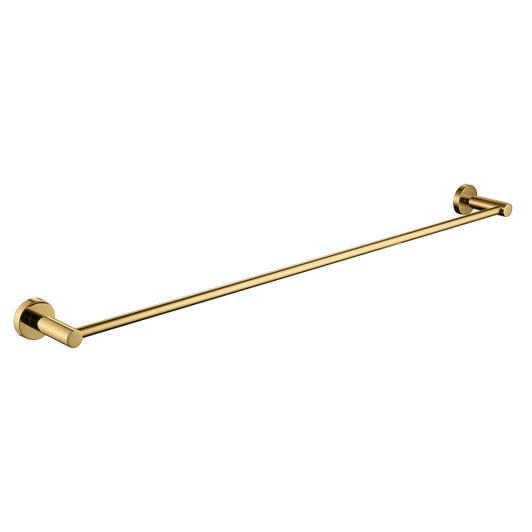 Polished Brass Mirage Single Towel Rail 750mm