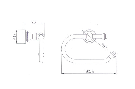 Specification sheet for the Medoc Toilet Paper Holder by Modern National Specification sheet for the Medoc Toilet Paper Holder by Modern National