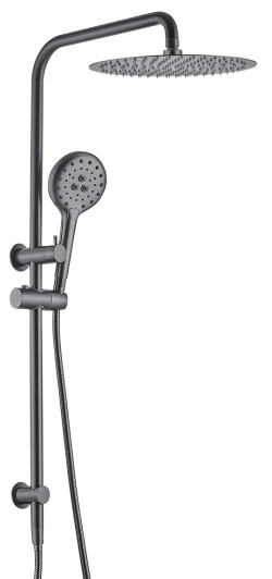 Ideal Shower System With Rail in brushed gun metal Ideal Shower System With Rail in brushed gun metal