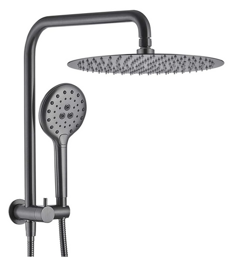 Ideal Shower System in brushed gun metal