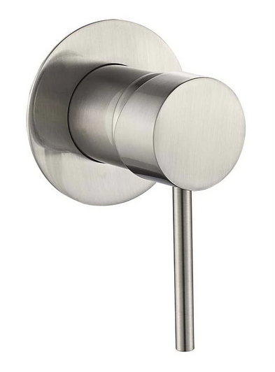 Ideal Wall Mixer Small in brushed nickel.