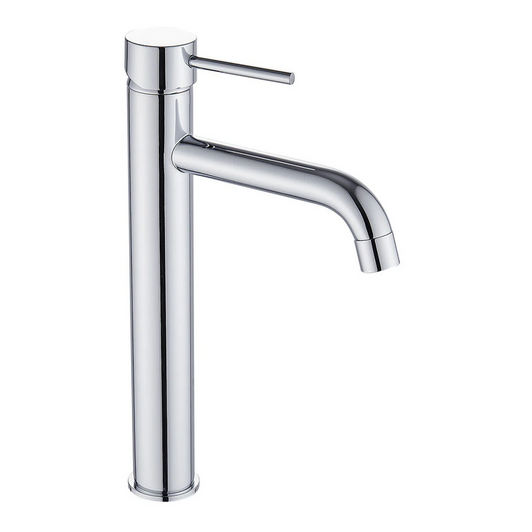 Ideal High Basin Mixer Curved in chrome./