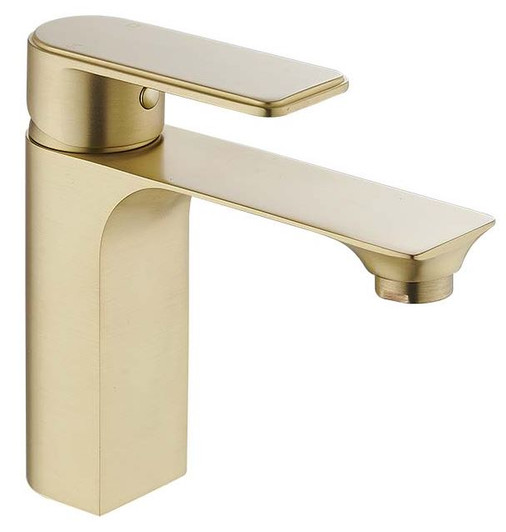 Bateau basin mixer in brushed gold