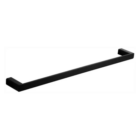 Elegant Single Towel Rail 600mm in matte black. Elegant Single Towel Rail 600mm in matte black.