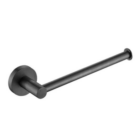 Product image of the Ideal hand towel holder in brushed gun metal.