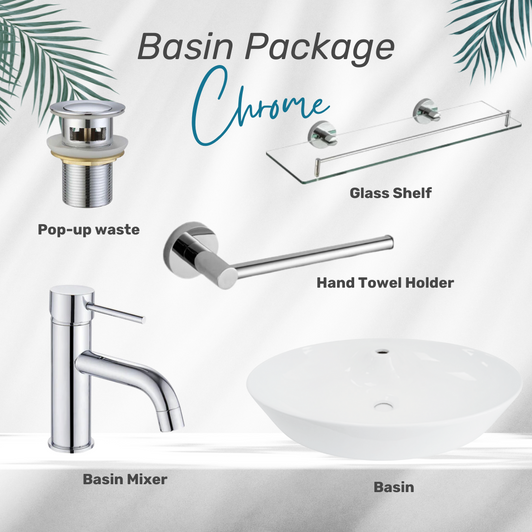 Ideal basin package set in Chrome.