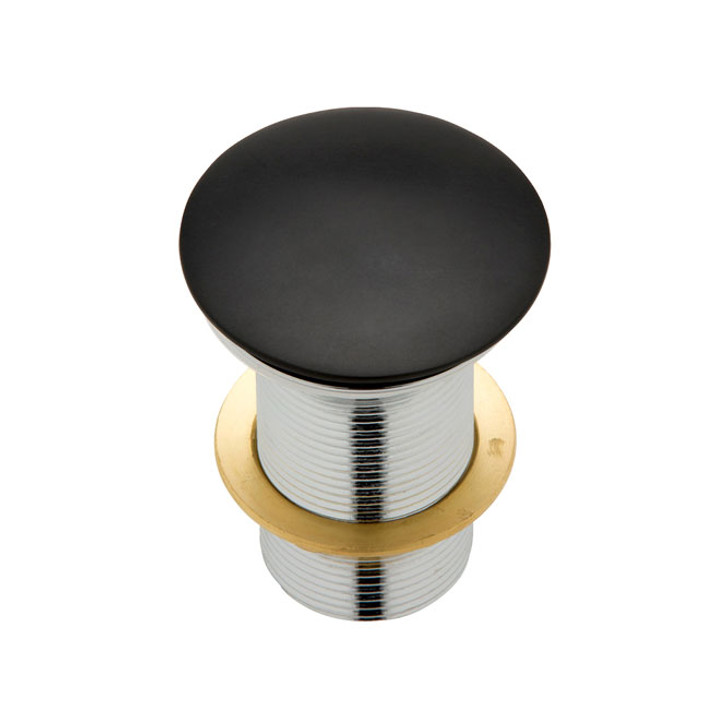 Matte black cast stone dome 32mm pop up without overflow