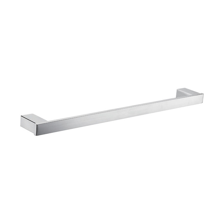 Chrome, square, single towel rail 600mm