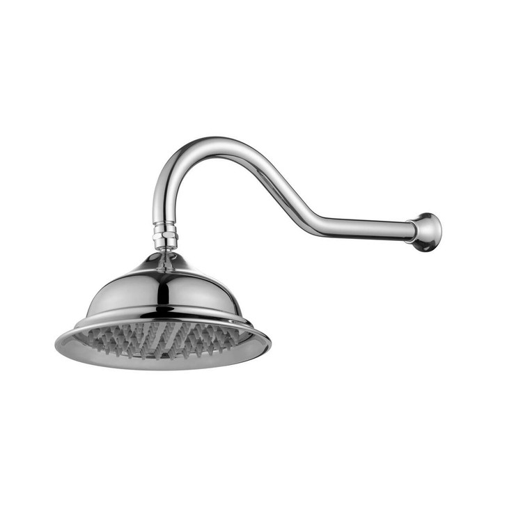 Chrome Bordeaux Shower Arm with Shower Head