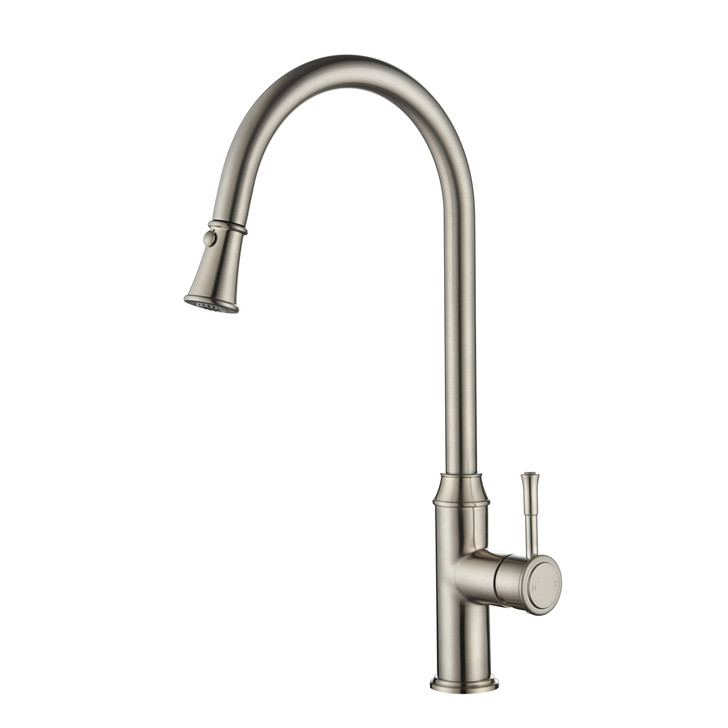 Brushed nickel Montpellier Pull-Out Kitchen Mixer