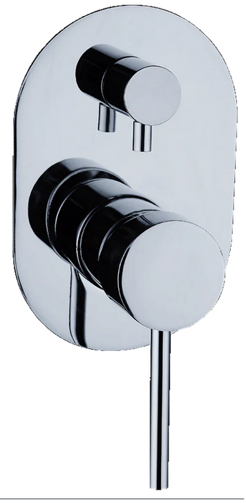 Ideal Wall Mixer With Diverter in chrome.