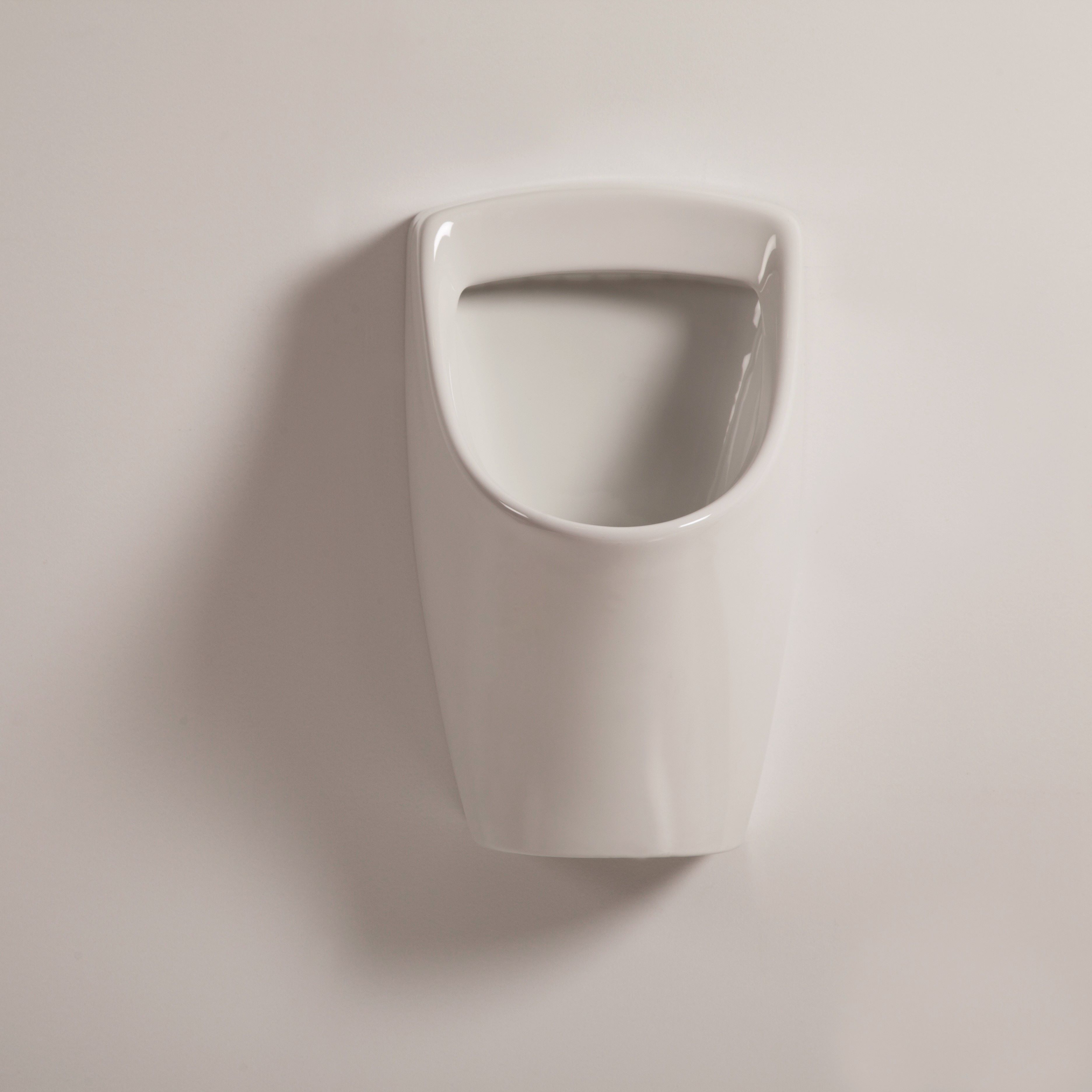 White ceramic wall hung urinal.