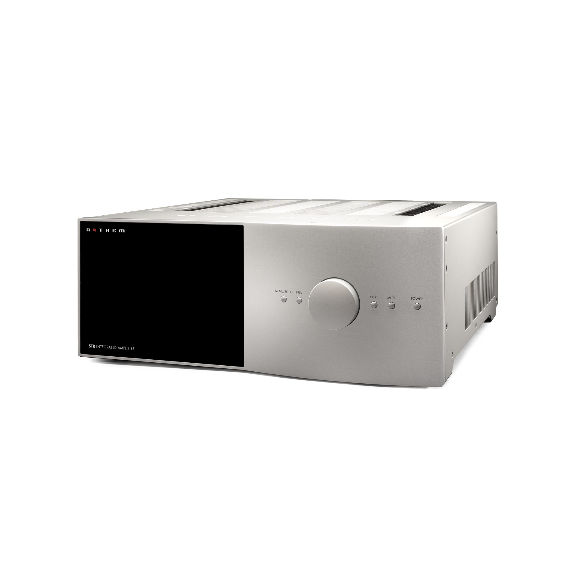 STR Integrated Amplifier Silver Front Angle