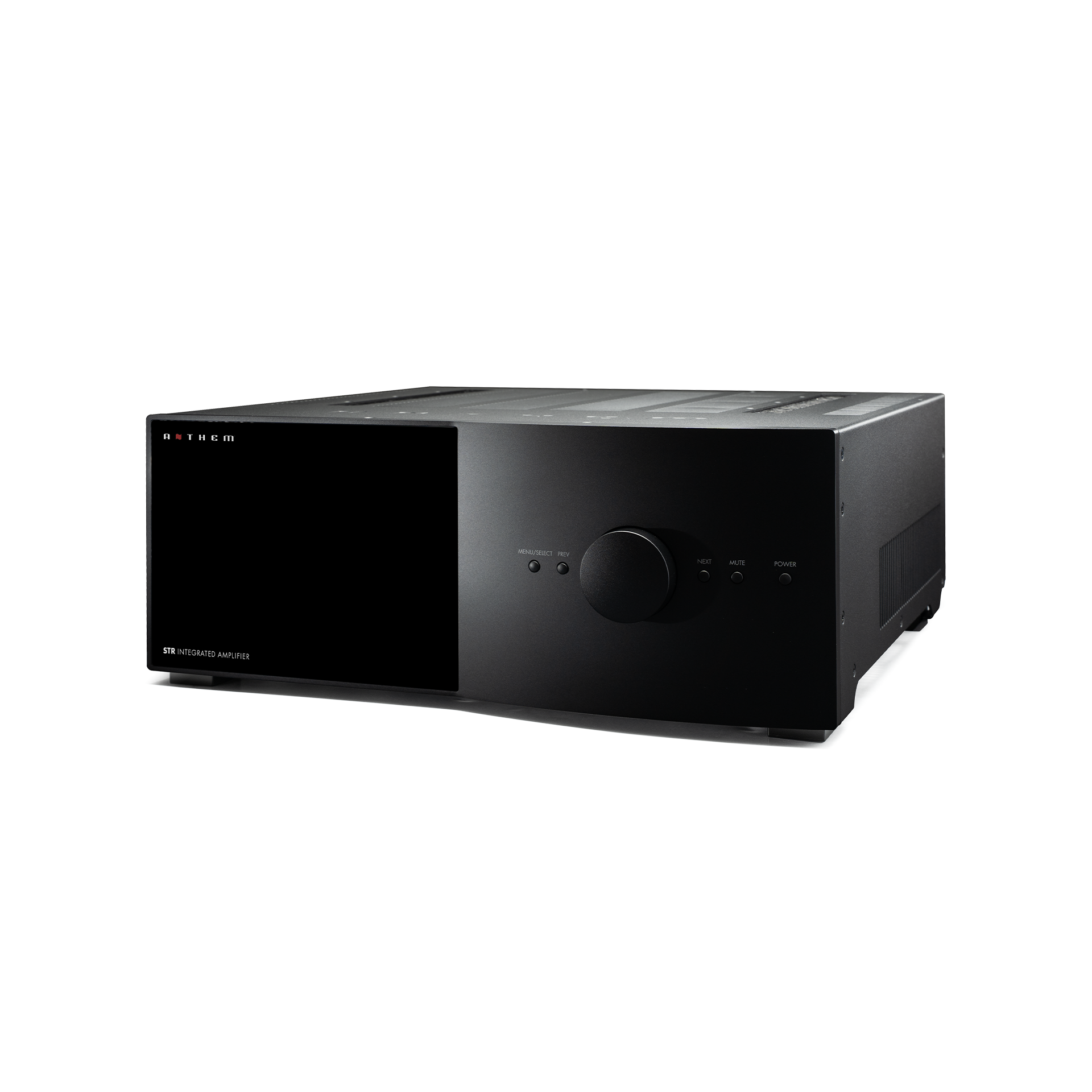 STR Integrated Amplifier Black Front Angle
