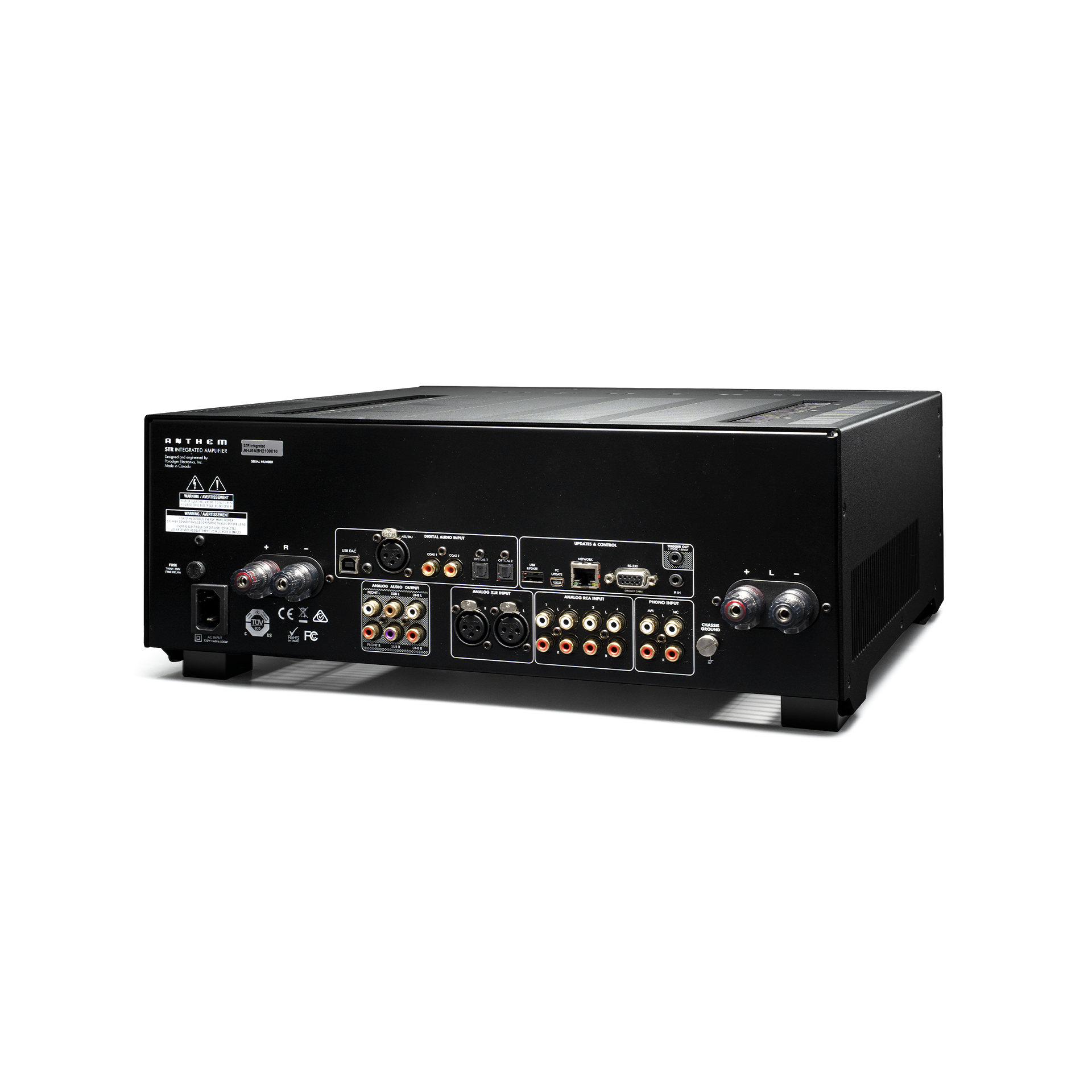 STR Integrated Amplifier Black Rear Angle