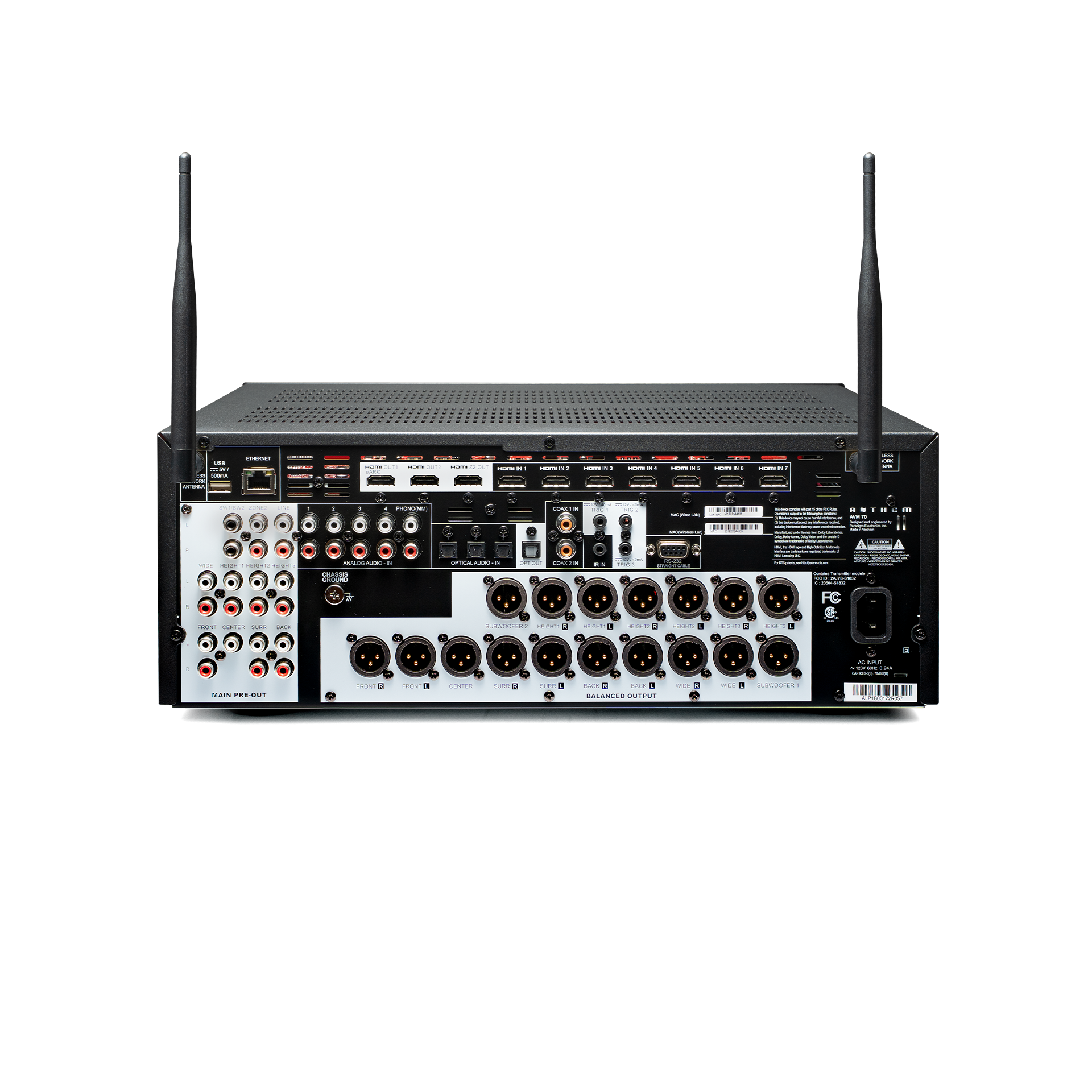 AVM 70 8K Rear with Antennas