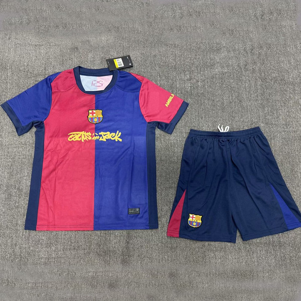 24/25 Barça X Travis Scott Kids Home Kit