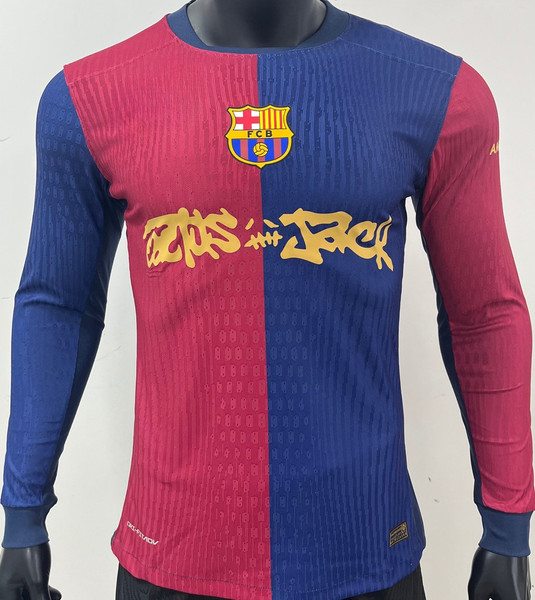 24/25 Barça x Travis Scott Long Sleeve Home Kit Player Version