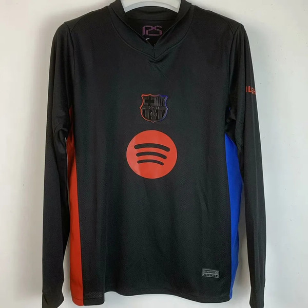 24/25 Barça Long Sleeve Away Kit Stadium Version