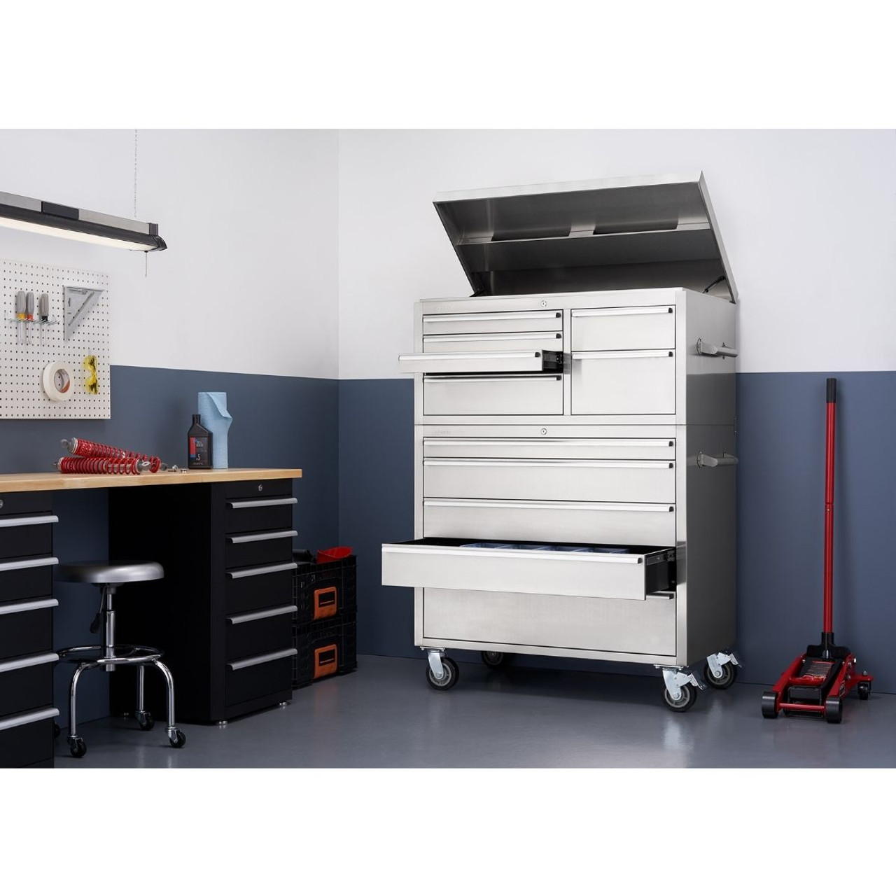 TRINITY 43x 25 Stainless Steel Tool Chest Combo