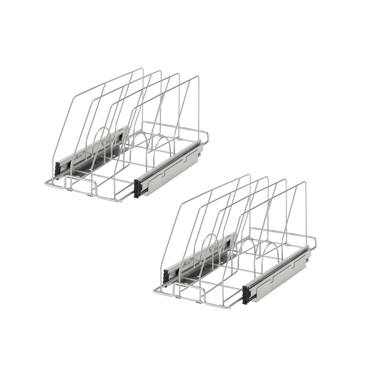 TRINITY Sliding Undersink Organizer 2-Pack, Chrome