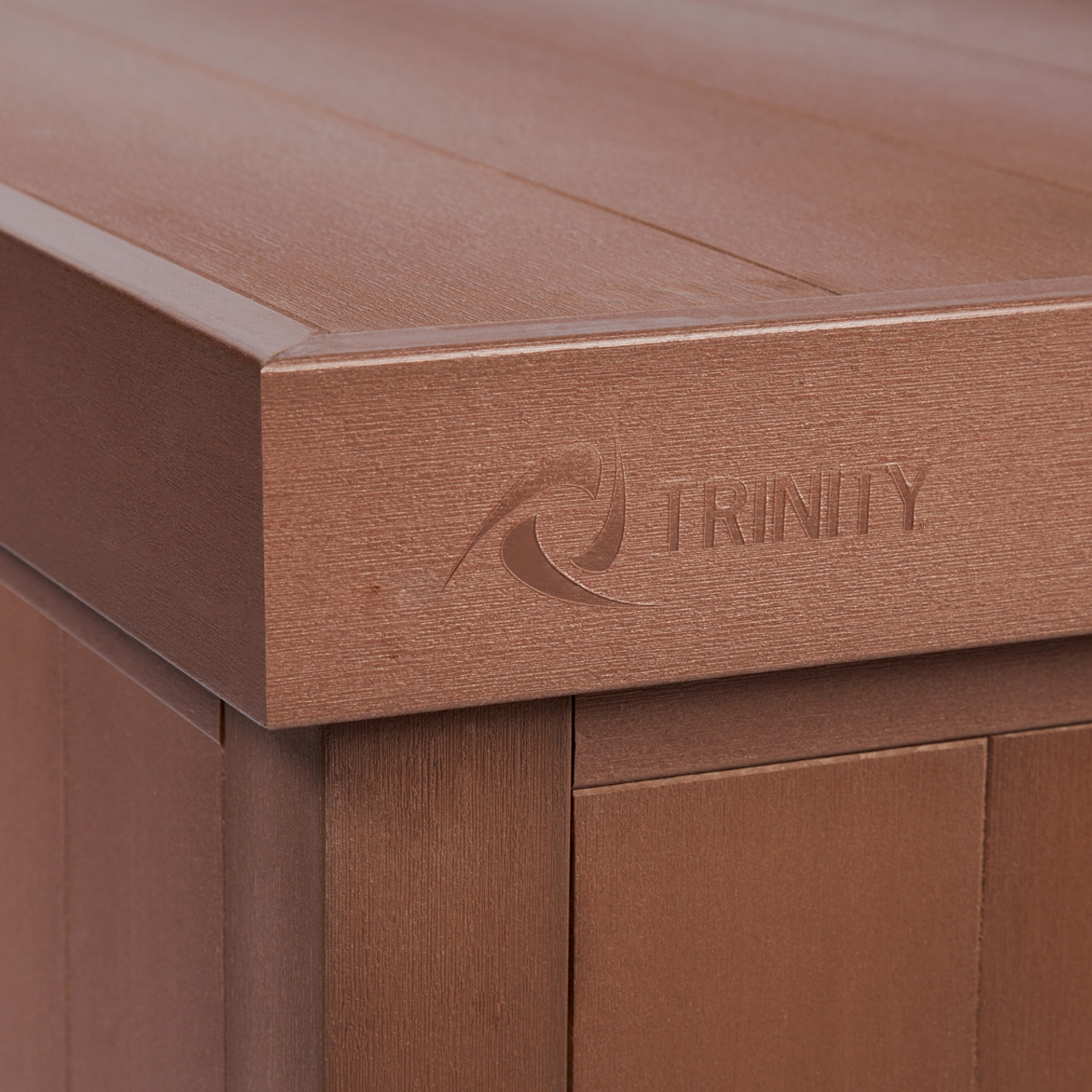 TRINITY EcoStorage® 70 Gallon Outdoor Deck Box, Amber Brown
