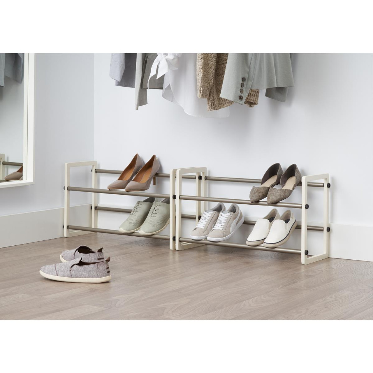 Teal Triangle Aspen Modular Shoe Rack | Double