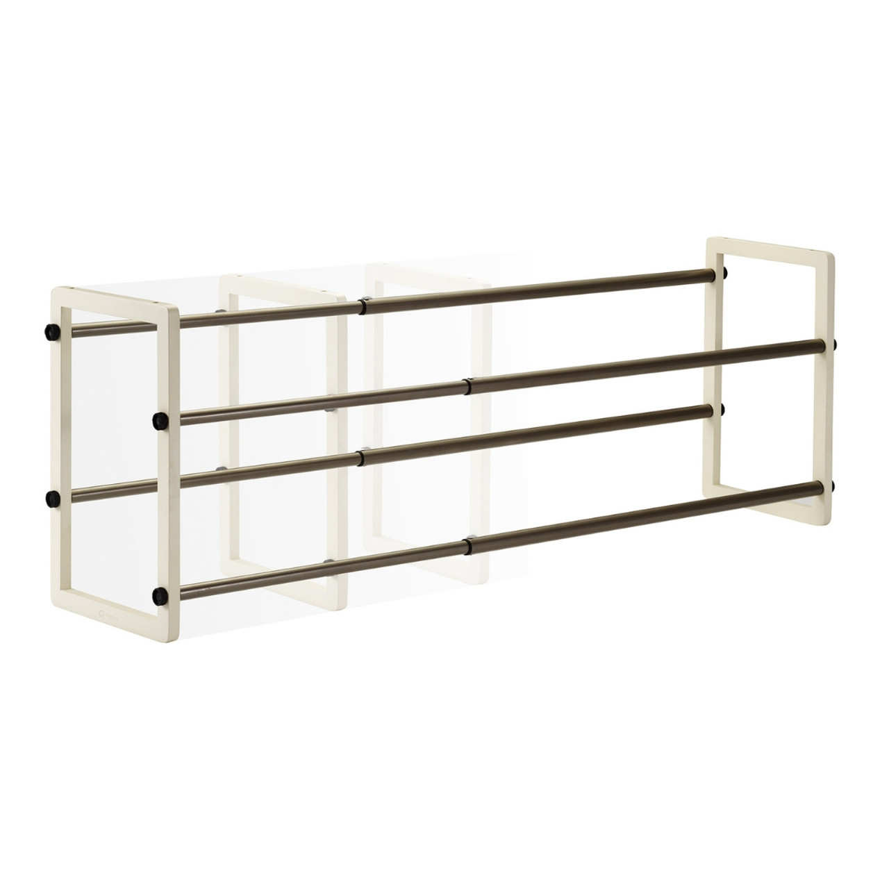 Home Basics Expandable 4 Tier Steel Shoe Rack, Chrome