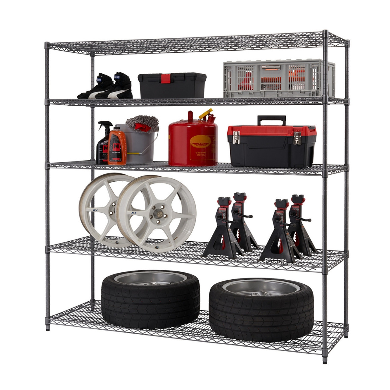 Tyre wheel rim storage racking shelving heavy duty rack shelf garage tire holder 