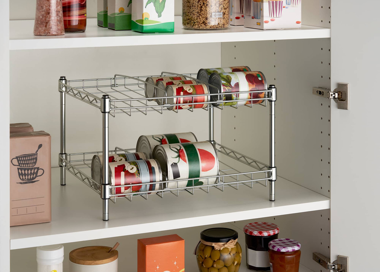 3 Tier Can Organizer BRONZE.Kitchen Pantry Food Soda Storage Shelf