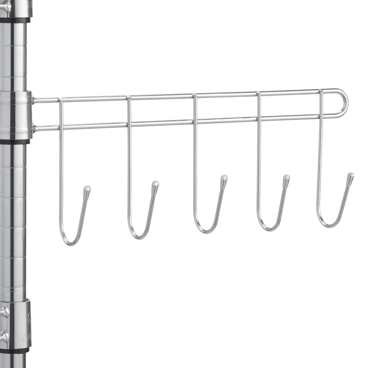 TRINITY EcoStorage® 5-Tier Square Rack w/ Wheels, NSF, Chrome