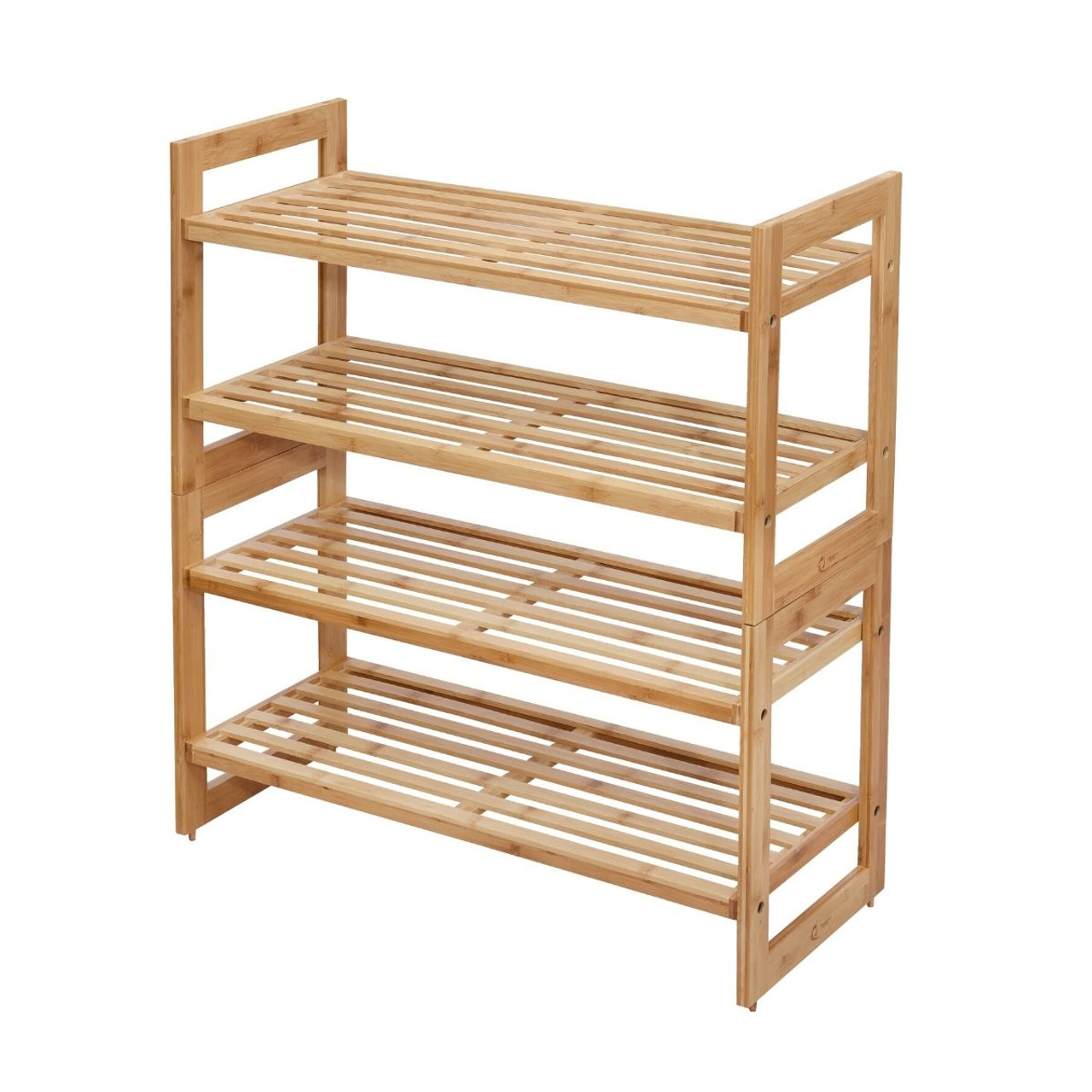 TRINITY Basics® EcoStorage® 2-Tier Bamboo Shoe Rack, 2-Pack