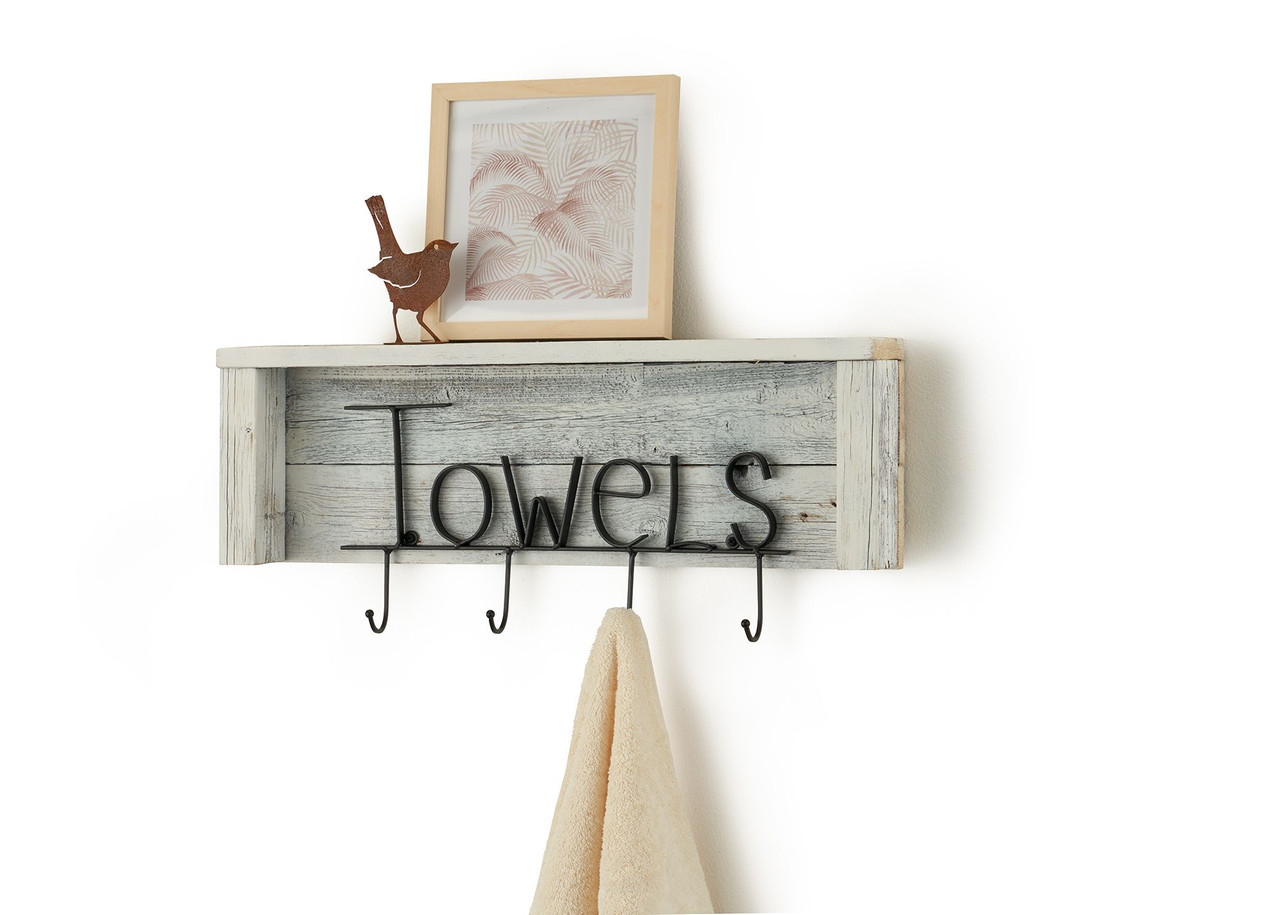 Wall Shelves With Towel Hooks