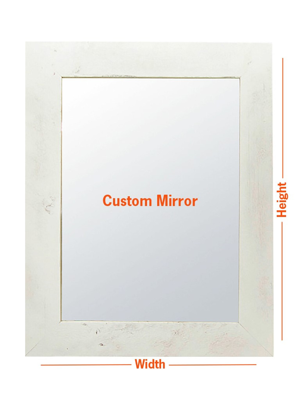 Ondraaglijk plank aanplakbiljet DRAKESTONE Custom Barnwood Mirror, White Wash