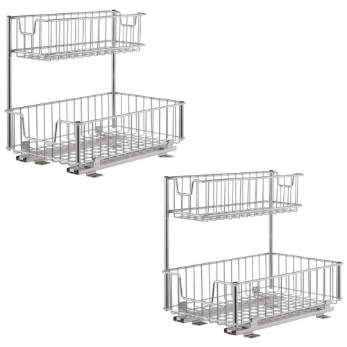 TRINITY BASICS® EcoStorage® 2-Tier Can Organizer Rack, 2-Pack, Chrome