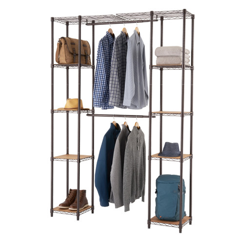 Baxton Studio Metal 3 Shelf Free Standing Closet Storage Organizer - lily &  onyx