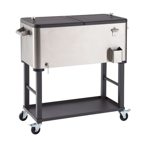 100 quart detachable trinity stainless steel cooler