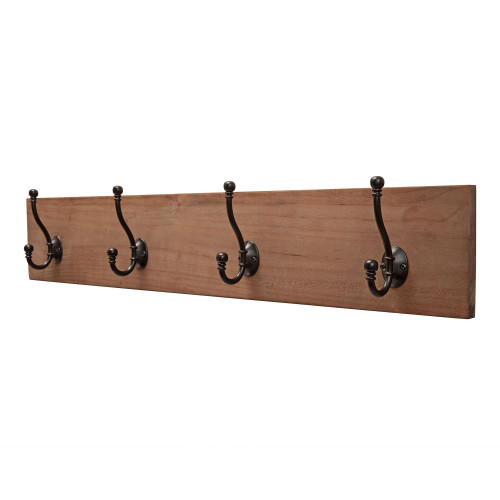 coat and towel rack with 4 hooks
