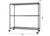 shelving dimensions 60 inches wide 24 inches deep 58 inches tall on wheels