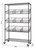 Dimensions of the 5-tier 48 inch wide, 18 inch deep, 72 inch high wire shelving rack