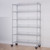 chrome color wire shelving rack used in home