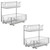 two pairs of two tier cabinet organizers