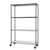 black wire shelving with 4 shelves