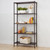 5 slat shelving rack used in kitchen