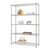 chrome color wire shelving rack with pantry items
