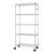 trinity 5 tier chrome color shelving rack with sidebar and hooks