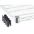 36 inches wide by 18 inches deep chrome wire shelf for trinity shelving racks